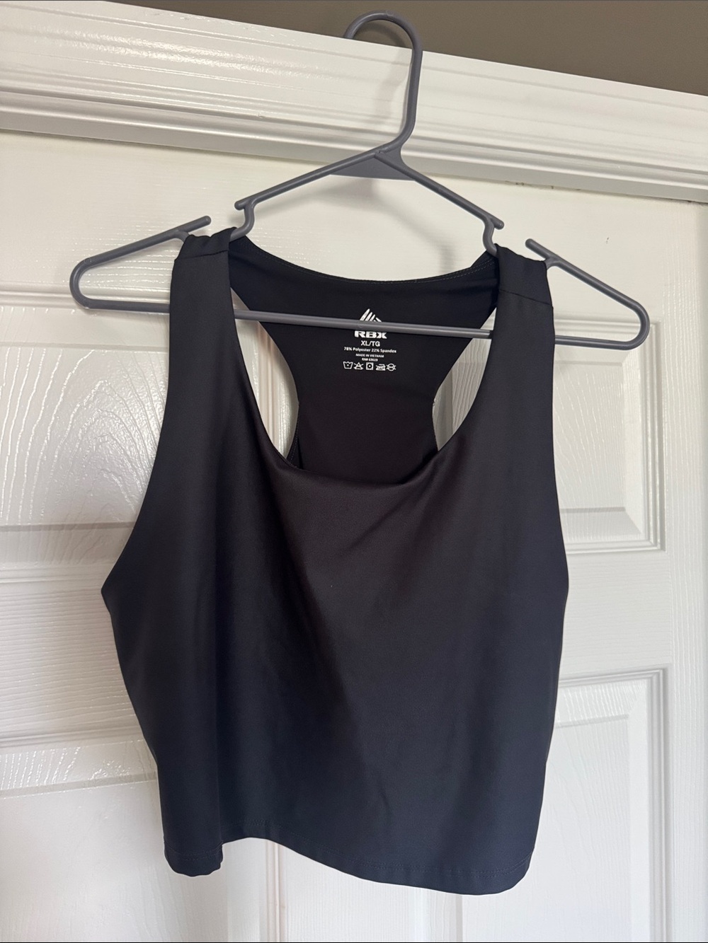 Reebok Black Racerback Crop Top